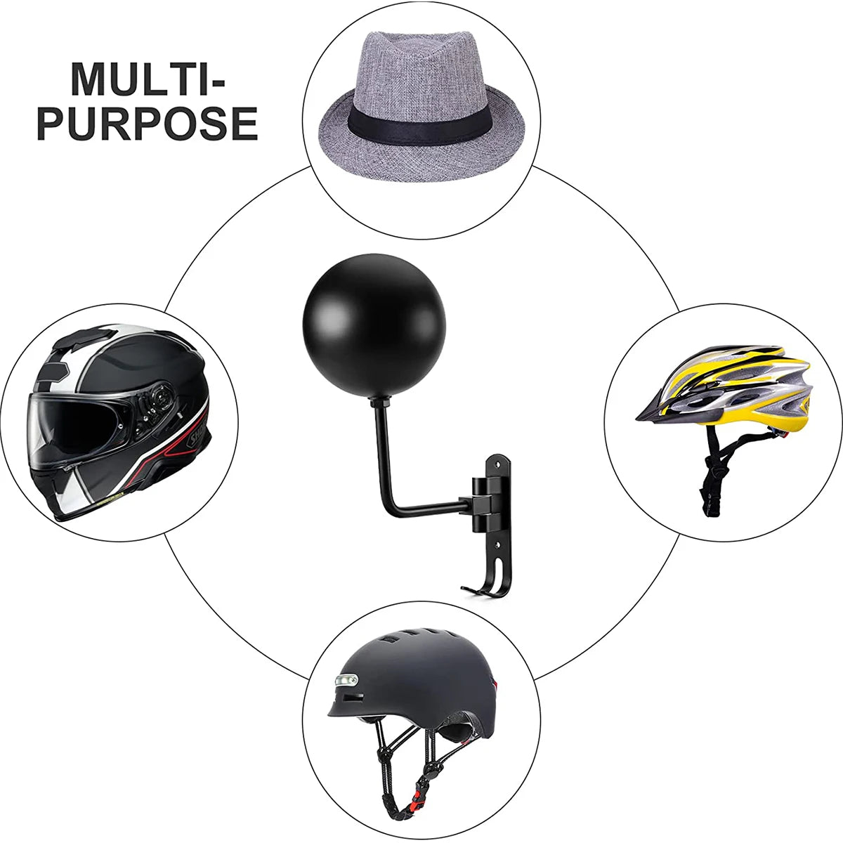 Motorcycle Helmet Wall Mount